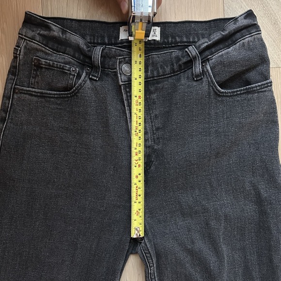 ABERCROMBIE & FITCH 90s Straight Ultra High Rise Sz 27/4R Black Jeans CrissCross - Picture 10 of 12
